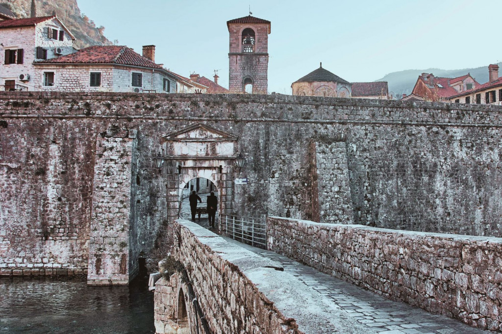 Old Gate with walls in Kotor old town; Montenegro Itinerary