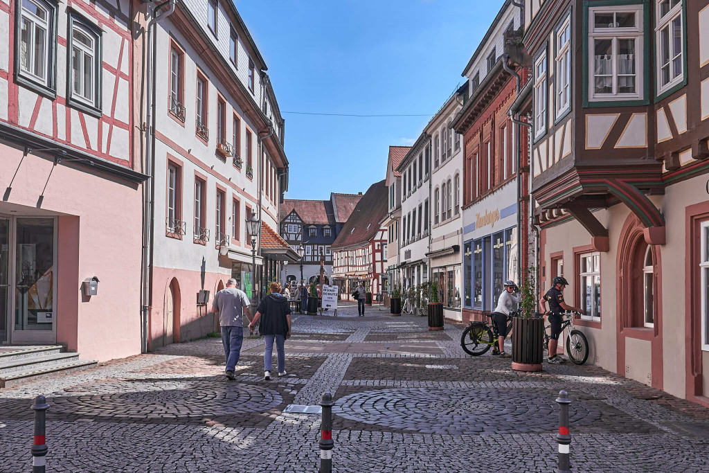 Side street in Michelstadt, Germany