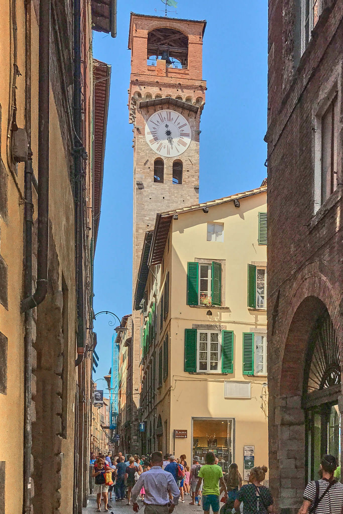 the Clock Tower in Lucca, Tuscany