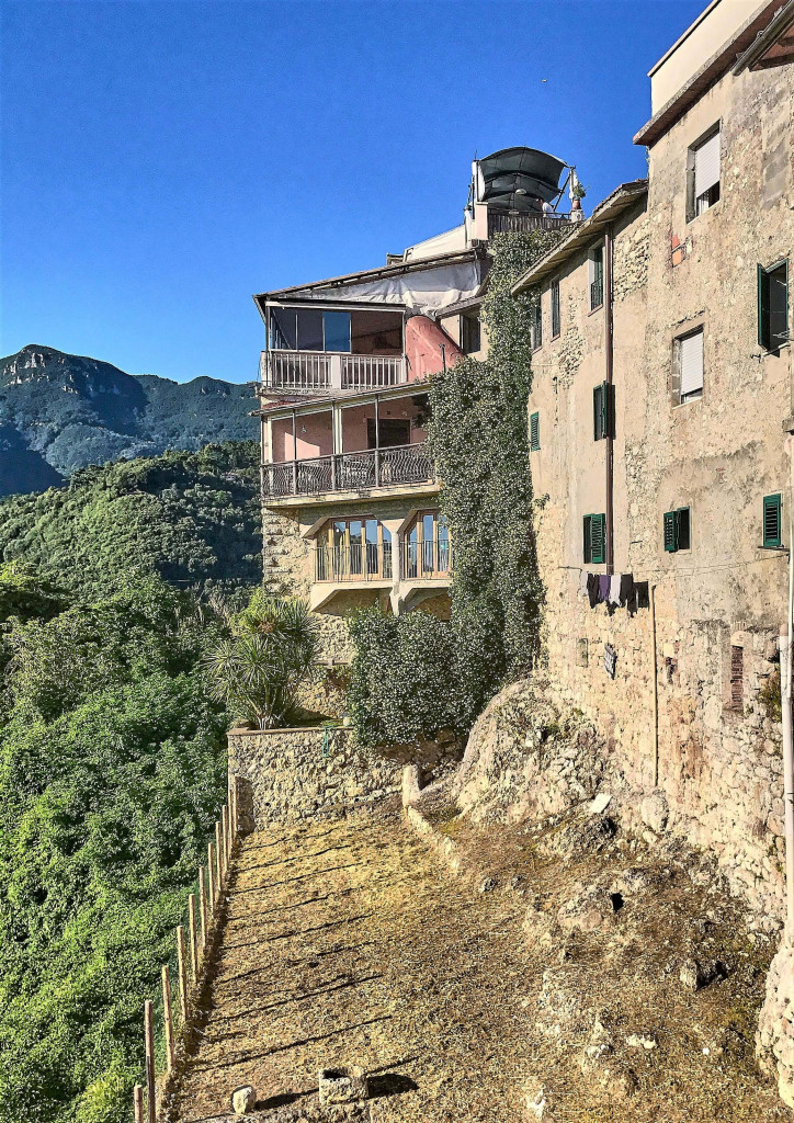 View from a terrace of a local house in Monteggiori, Tuscany