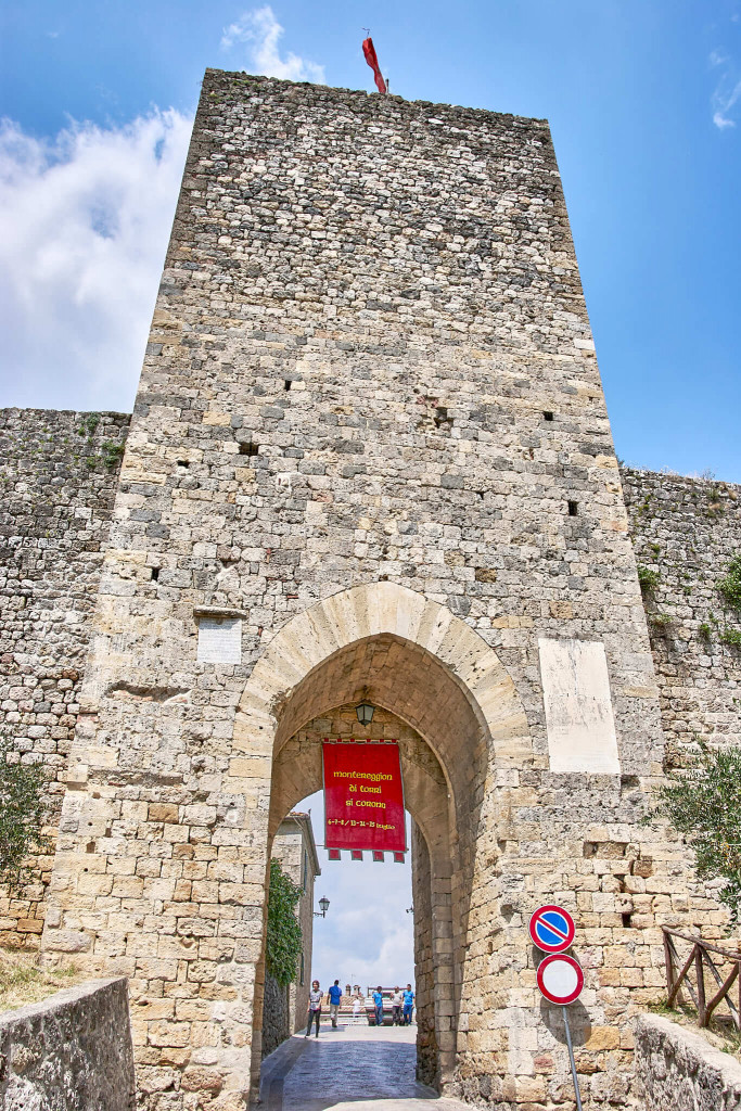 Entry gate of Monteriggioni medieval walled town