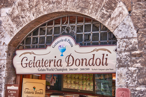 Gelato Dondoli , the famous Italy ice-cream that won many prizes