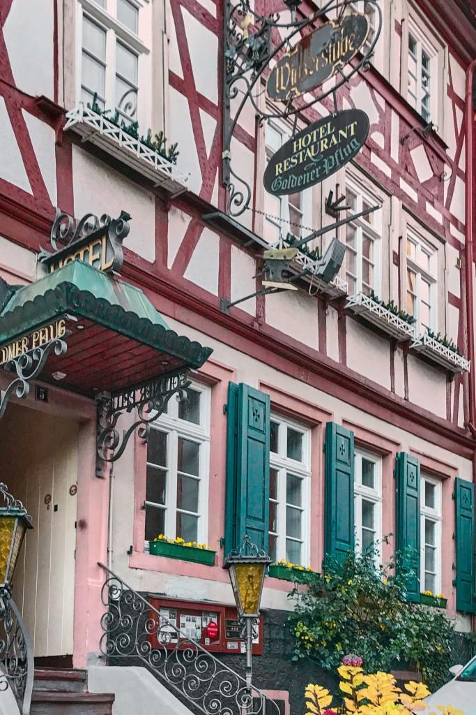 The half-timbered houses in Weinheim
