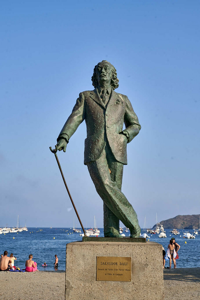 The Sculpture of Salvador Dali on the beach of Cadaques