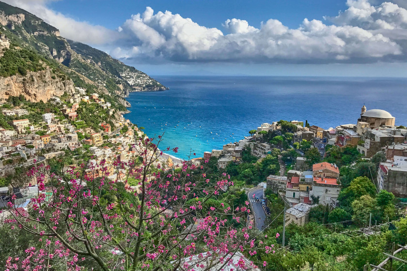 View over the entire Positano; Amalfi Coast