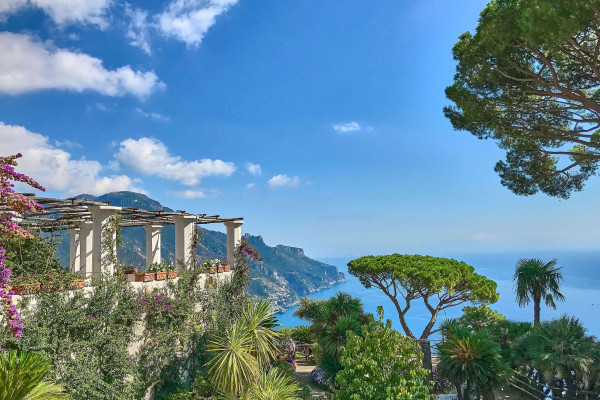 Ocean view form the terrace in Villa Rufolo