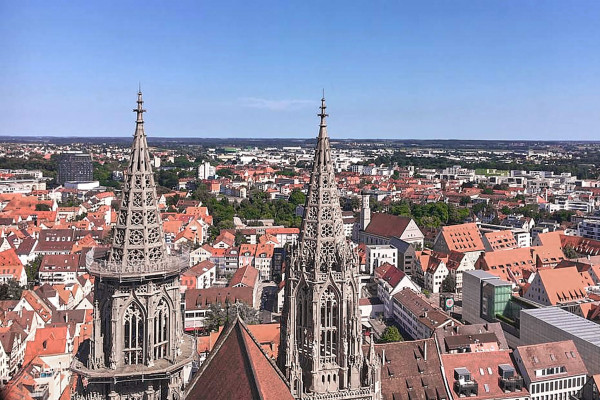 The two towers of Ulm Minster;Ulm Walking Tour