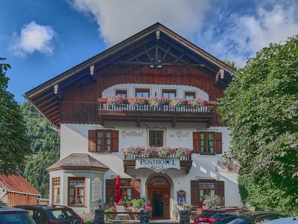 Entrance of the Posthotel Ettal