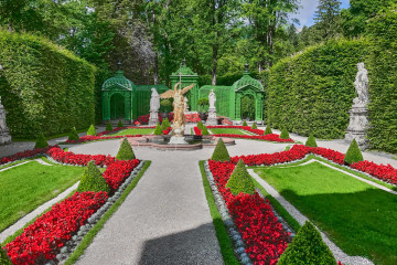 Terraced garden outside of Linderhof Palace