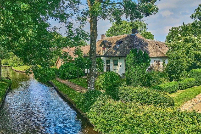 Beautiful private house on an island in Giethoorn village, the Netherlands