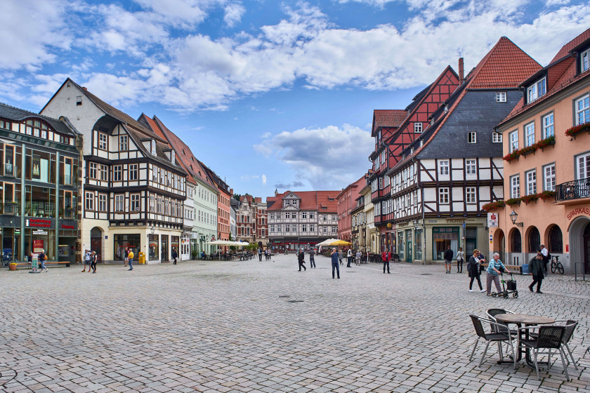 The Market Square of Quedlinburg; Harz Mountains