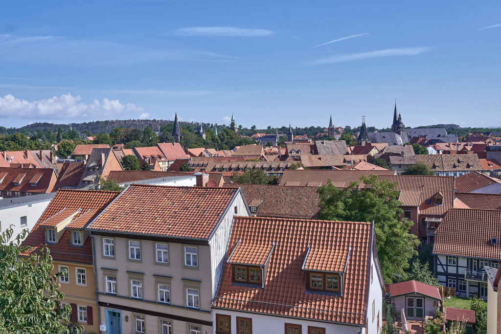 Rooftop view from the Quedlinburg Castle Hill