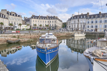 Vannes Harbour and Place Gambetta in Vannes, Brittany