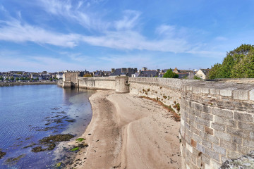 The Old Walls of Ville Close, the Fortified Island of Concarneau in Brittany, France