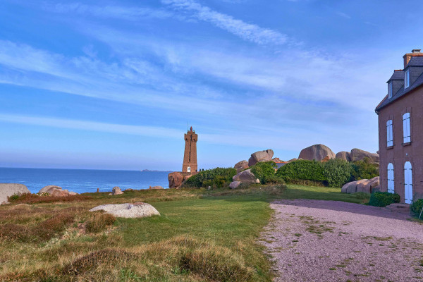 Lighthouse (Phare de Men Ruz) at Ploumanac’h; Road Trip along the Brittany’s Coast