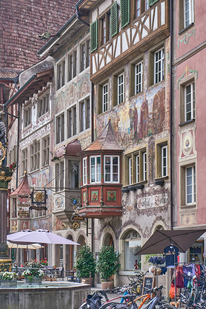 Houses with frescoes in Stein am Rhein (Switzerland)